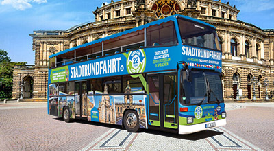 Stadtrundfahrt Doppeldecker in Dresden zur Miete