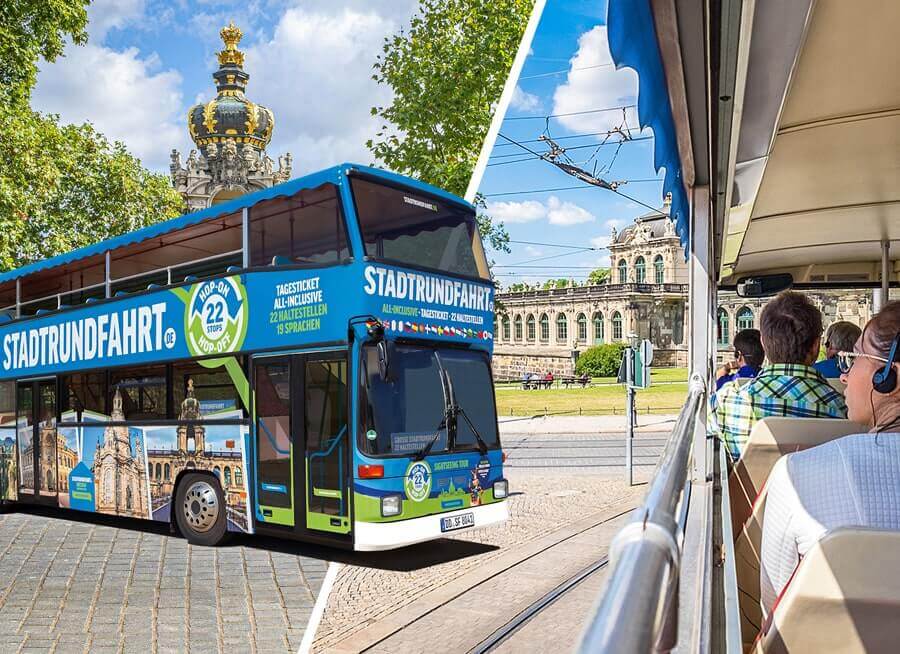 Mittags Dresden mit der Großen Stadtrundfahrt entdecken